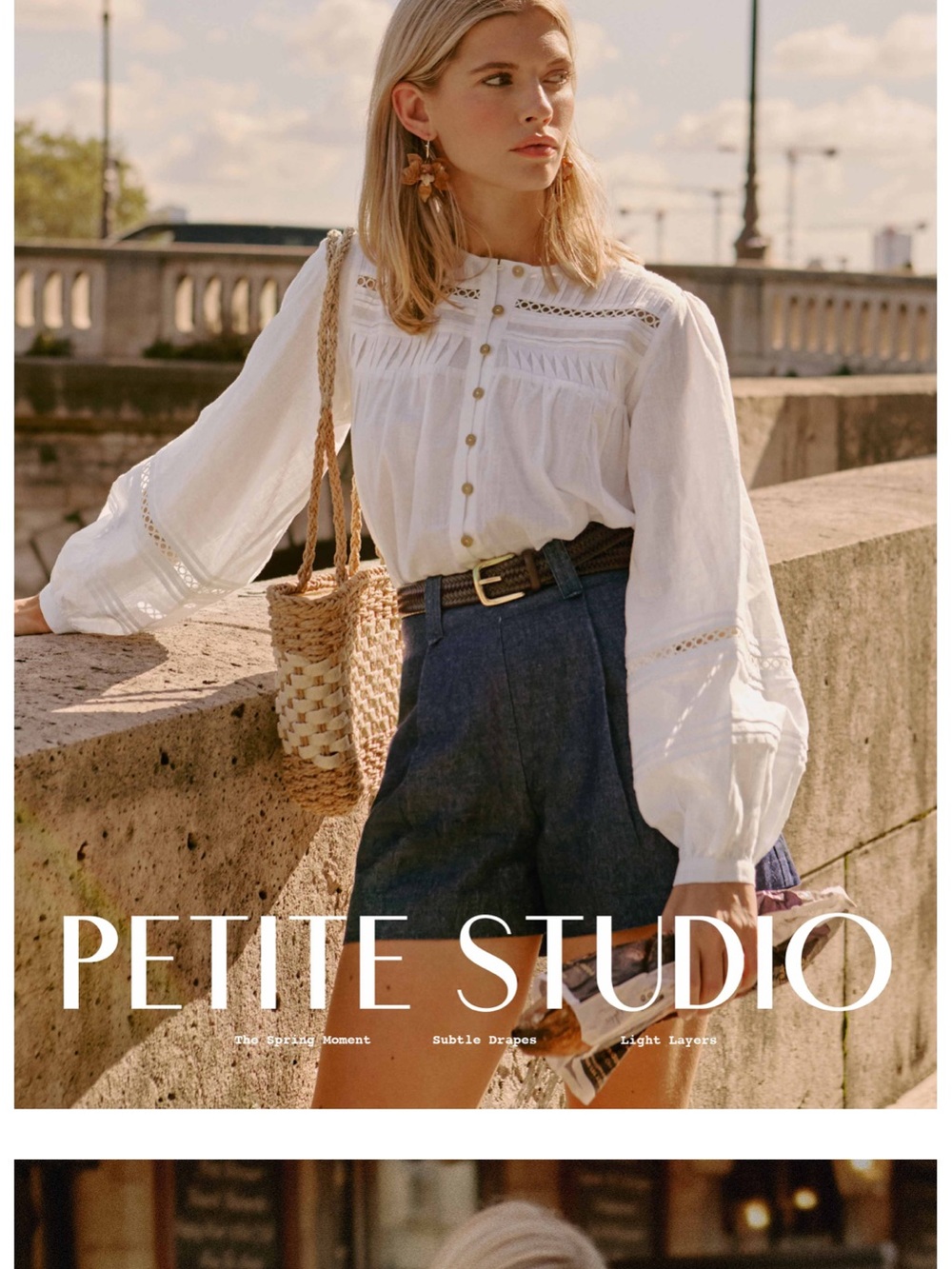 Petite Studio White Eyelet Cotton Top